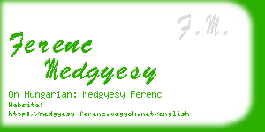 ferenc medgyesy business card